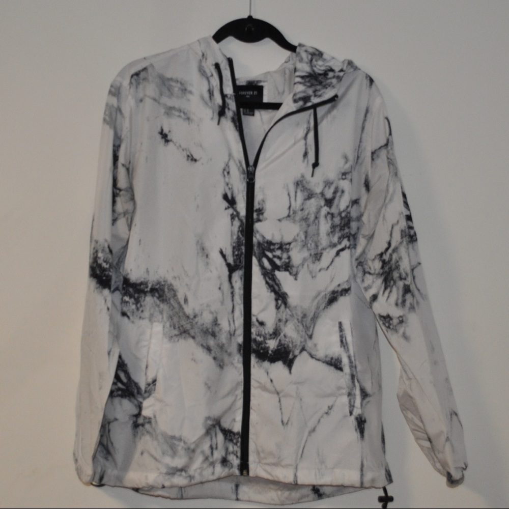 Marble Print Windbreaker